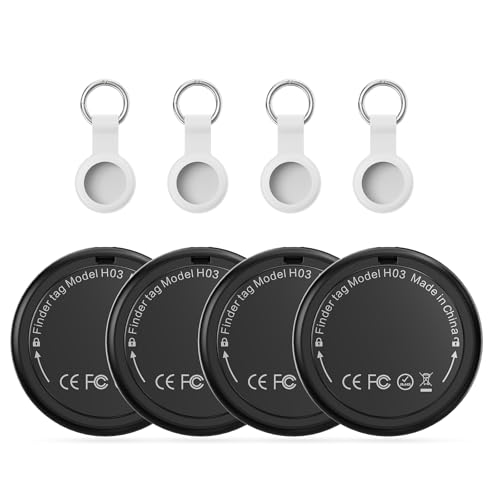 air tracker tag 4-pack - smart gps tag mit schutzhülle, wasserdicht, 100 dB, bluetooth