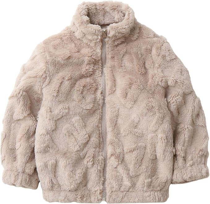 Produktbild: JiAmy Fleecejacke Unisex Kinder 4-5 Jahre, Langarm Plüschjacke Warm Reißverschluss
