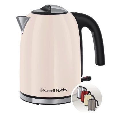 wasserkocher russell hobbs 1,7l 2400w colours plus jasmine edelstahl schnellkochfunktion