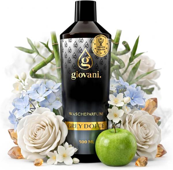 Giovani Wäscheparfüm GREY DOLCE 500 ml | Wäscheduft grünem Apfel, Zeder, Jasmin