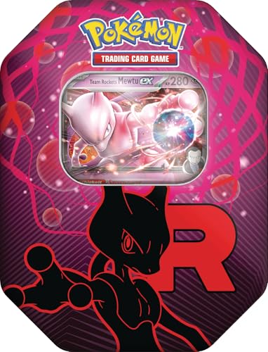 pokemon team rocket mewtu tin - sammelbox für karten und merchandise