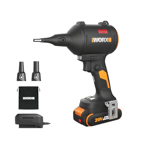 WORX kabelloses gebläse 20 V 39 CFM 470 MPH mit akku und ladegerät