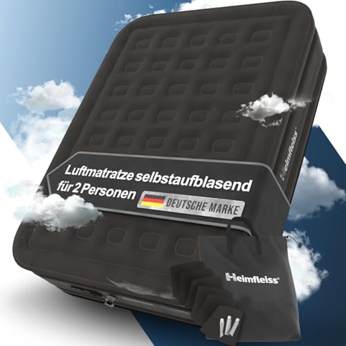 Heimfleiss Luftmatratze 150x200 cm selbstaufblasend für 2 Personen & Camping