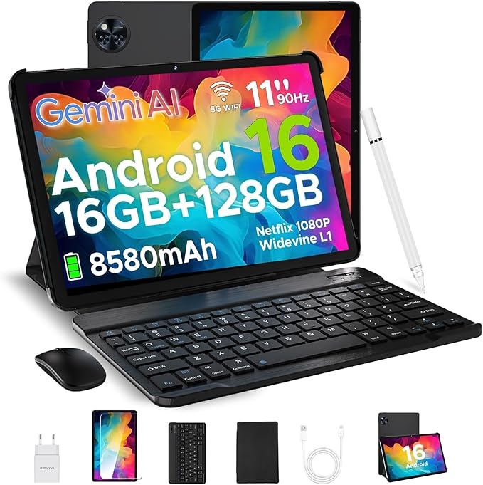 DOOGEE U11 Tablet 11 Zoll, 16GB+128GB, Octa-Core, 8580mAh, 2.4G+5G WiFi