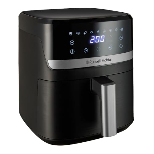 russell hobbs heißluftfritteuse 5,5l sativfry 9 programme spülmaschinenfest leise schwarz 27621-56