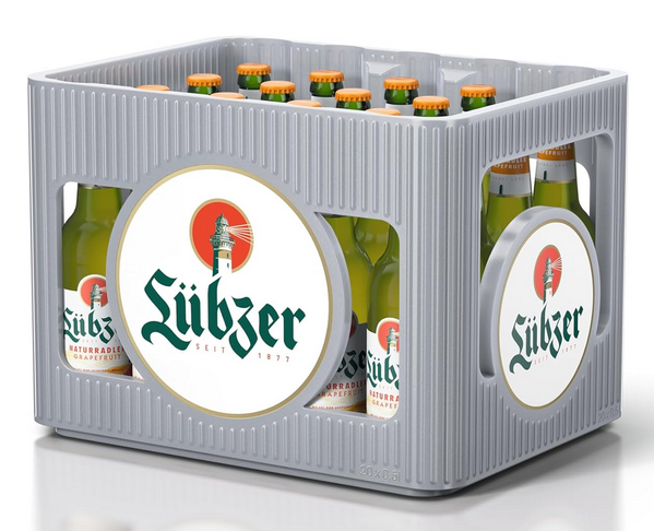 lübzer naturradler grapefruit kasten 20 x 0,5 l für 10,99 euro statt 17 euro