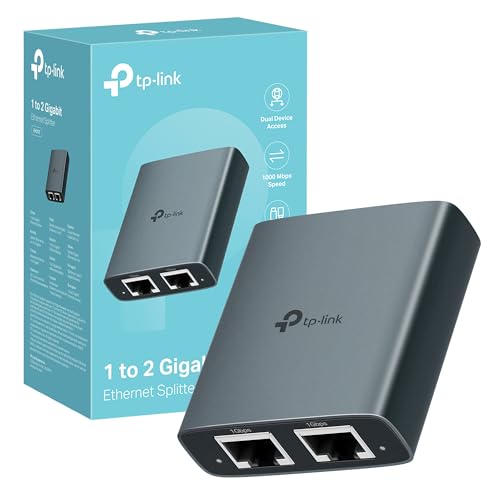 Produktbild: TP-Link EH210 LAN splitter 1 auf 2 gigabit ethernet inkl. usb-stromkabel, cat 5e kabel