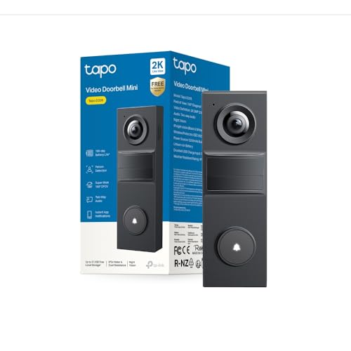 Produktbild: tapo d205 akku-videotürklingel, wlan türklingel mit kamera, 2k, 160 weitwinkel