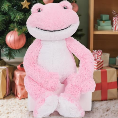 frosch kuscheltier groß 60cm rosa morismos plüschtier stofftier geschenk kinder