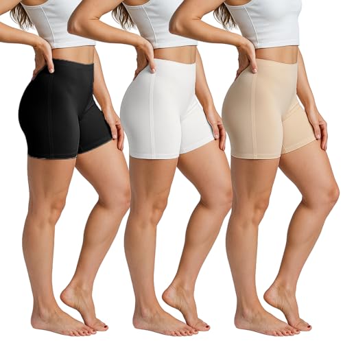 yolev radlerhose damen 3er-pack hohe taille boxershorts unterwäsche für yoga fitness