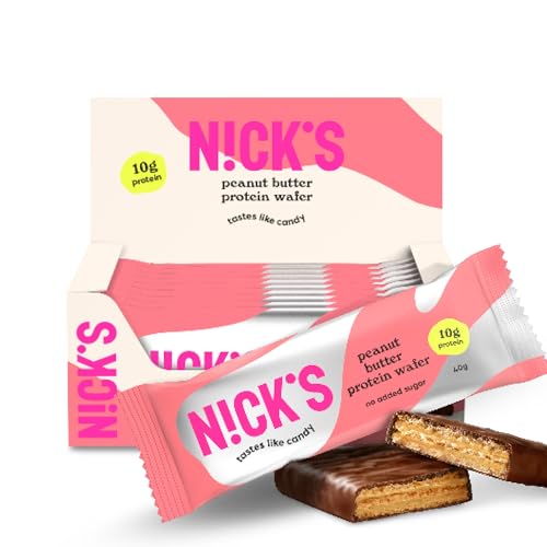 NICKS Protein Wafer Riegel Erdnussbutter | 25% Eiweiß | 204 Kalorien | Glutenfrei
