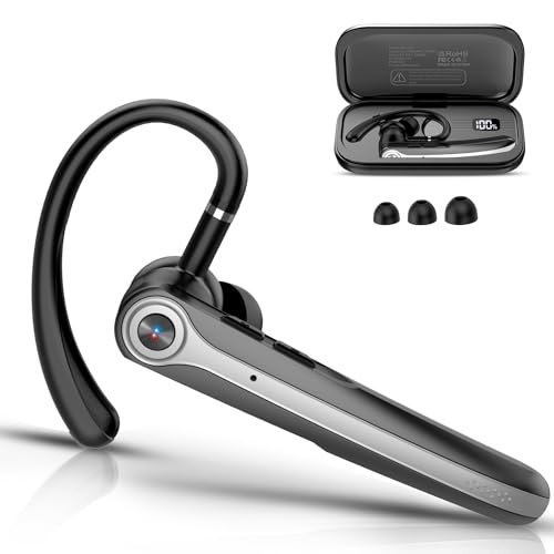 Produktbild: Bluetooth Headset V5.4 kabellos mit CVC 8.0 und ENC, 25h Sprechzeit, Schwarz
