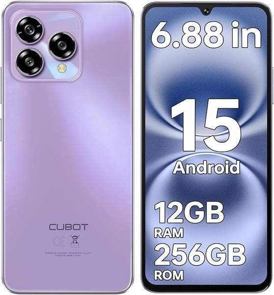 CUBOT A40 2026 Android 15 Smartphone 6.88" HD+ 12GB 256GB 48MP 4G Dual SIM NFC