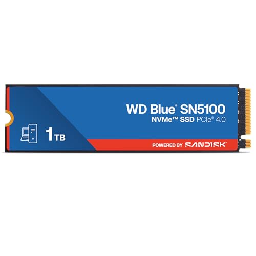 wd blue sn5100 1tb m.2 2280 pcie 4.0 7100mb/s lesen 6700mb/s schreiben 3d-nand qlc