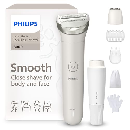 Produktbild: philips lady shaver 8000 kabelloser rasierer nass trocken 3 klingen flexibel 100 min laufzeit