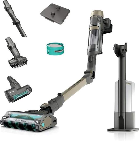 Shark PowerDetect Akku-Staubsauger mit Absaugstation, 70 Min. Laufzeit, selbstentleerend