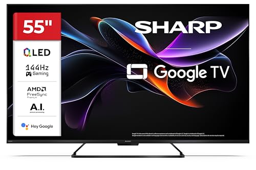 SHARP 55HR7365E 55" QLED UHD TV  144 Hz, HDR10, Dolby Vision, HDMI 2.1