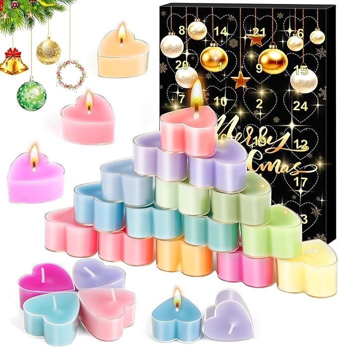 momostar adventskalender 2025 mit 24 duftkerzen für frauen, geschenkidee weihnachten