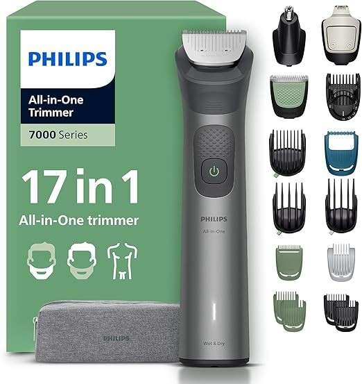 PHILIPS Multigroom Series 7000 MG7961/15 Barttrimmer Haarschneider 17 Teile 26 Längeneinstellungen