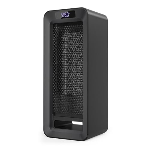 heizlüfter 1500w leise energiesparend mit nachtlicht und 3 geschwindigkeiten schwarz