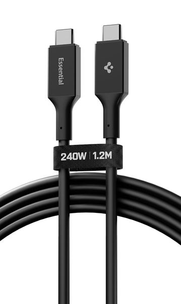 Spigen 240W USB C Kabel, PD 3.0, Schwarz, 1,2m