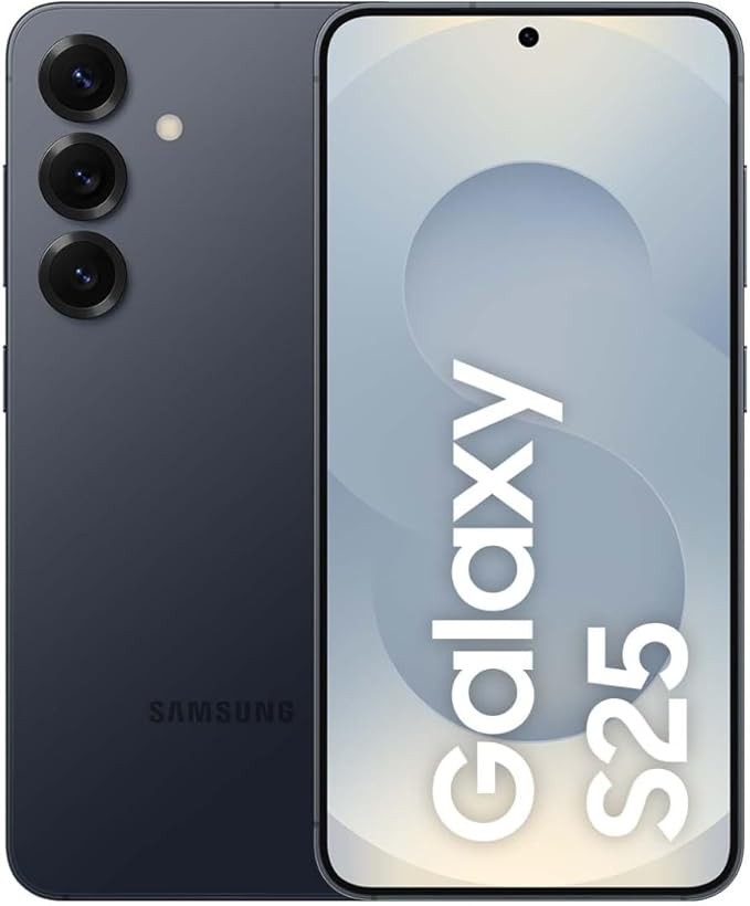 Samsung Galaxy S25 AI Smartphone, 12 GB RAM, 256 GB, 50 MP Kamera, Blau-Schwarz