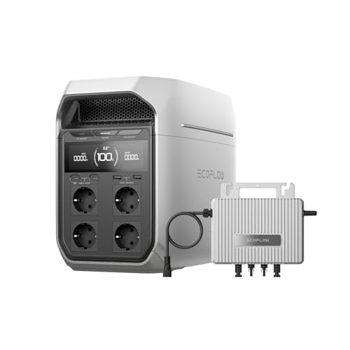 ecoflow delta 3 plus tragbare powerstation 1024wh mit 800w mikrowechselrichter