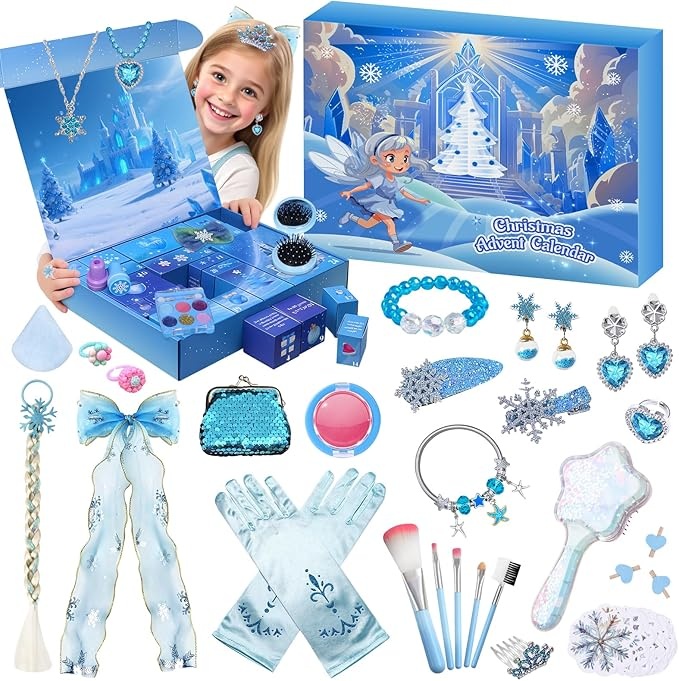 irich adventskalender 2025 für mädchen, weihnachten countdown kalender mit surprises