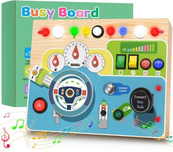 Thinkaroo Busy Board Montessori Spielbrett für Kinder  Lernspielzeug