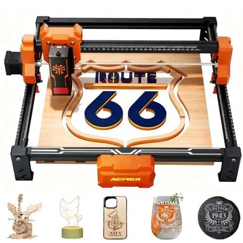 laser cutter 12W ACMER S2, 72W graviermaschine für holzplatten, 300x300mm
