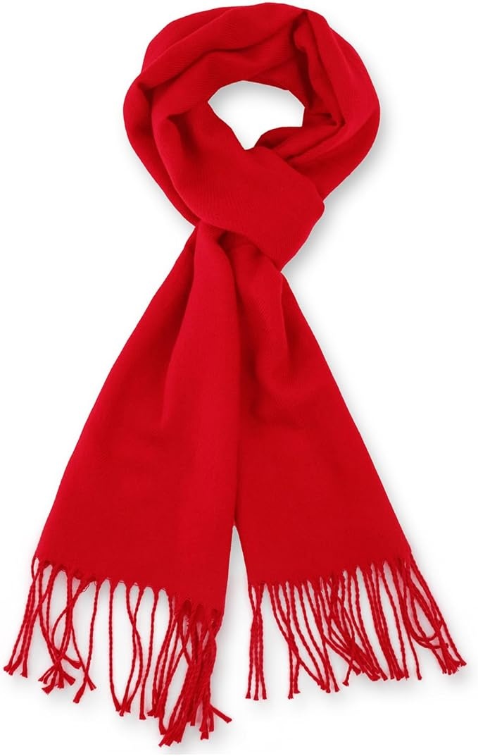 Roter Schal für Männer und Frauen, Christmas Wintermode, Halswärmer (DE-Rot)