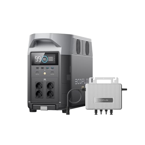 Powerstation EcoFlow Delta Pro mit Mikrowechselrichter 3600Wh, 3600W AC, 800W Mikro