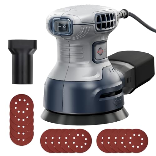 Exzenterschleifer 350 W, 125mm, mit Bremse, Staubabsaugung, 6 Geschwindigkeiten