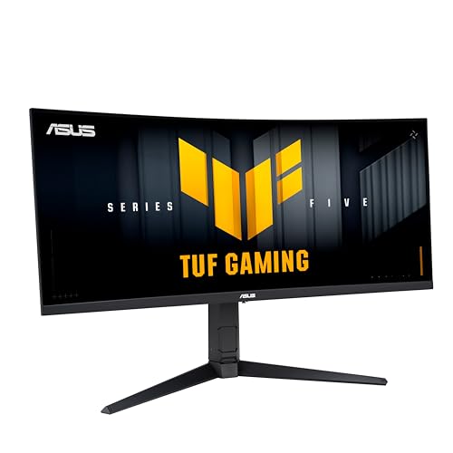 34" curved monitor, wqhd, 250 hz, 0,5 ms, amd freesync, asus tuf gaming, vg34wqml5a
