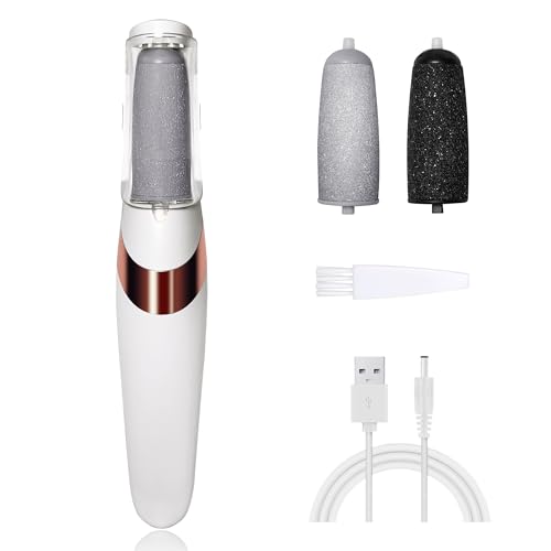 Produktbild: uqqu elektrische fußfeile, hornhautentferner und pediküre-kit, wiederaufladbar, weiß