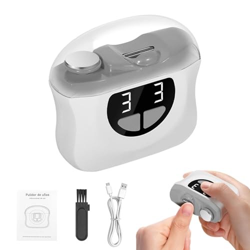 Elektrischer Nagelknipser mit 3 Geschwindigkeiten und LED Licht, 2 in 1 für alle