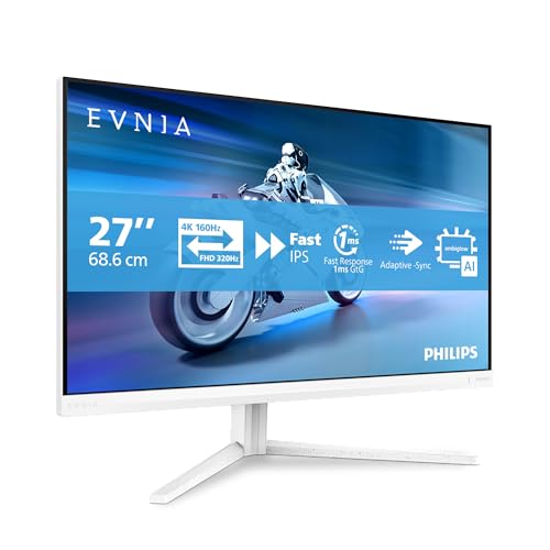 gaming monitor 27 zoll philips evnia 160 hz 1 ms hdr400 3840x2160 usb-c 2x hdmi 2.1