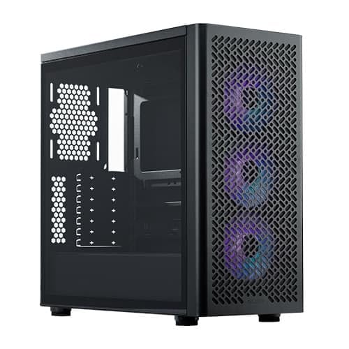 Cooler Master Elite 502 PC-Gehäuse bis ATX, 3x 120mm ARGB, Mesh-Front, Glas-Seitenteil