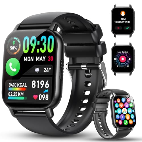 smartwatch herren damen, 1,91 zoll touch fitnessuhr mit herzfrequenz spO2 schlafmonitor
