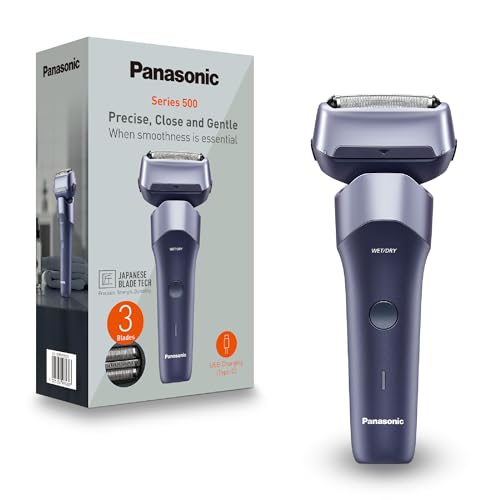 panasonic serie 500 nass- und trockenrasierer es-erm3fv503 3-klingen usb c