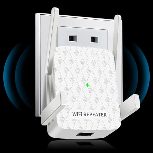 CINAMON wlan verstärker, wifi repeater 300 Mbit/s, ethernet, abdeckung 200 m