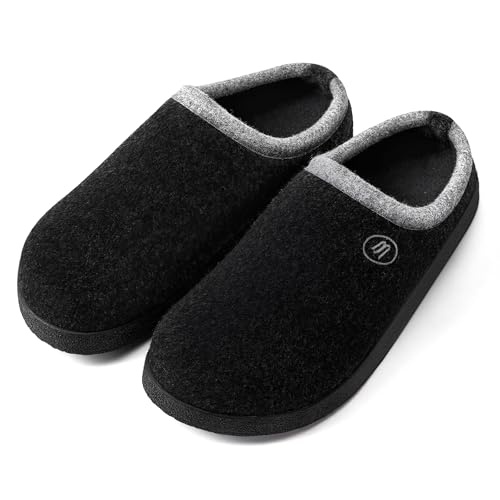 ruyi filzpantoffeln für damen und herren, warme hausschuhe mit rutschfester sohle