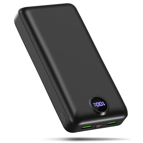 PDBEST PowerBank 50000mAh, 22,5W schnelles Aufladen, 3 Ausgänge, USB-C, schwarz