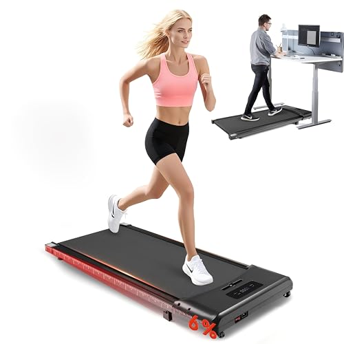 Produktbild: worldgeil walking pad laufband klappbar 1-6 km/h untertisch mit fernbedienung