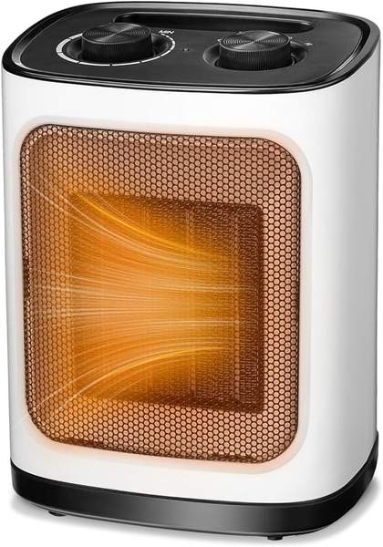 COWSAR Mini Heizlüfter 1800W, elektrisch, 3 Leistungsstufen, Keramik, kompakt