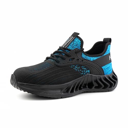 Loiston Sicherheitsschuhe Herren Damen Stahlkappenschuhe Bequeme blau EU39