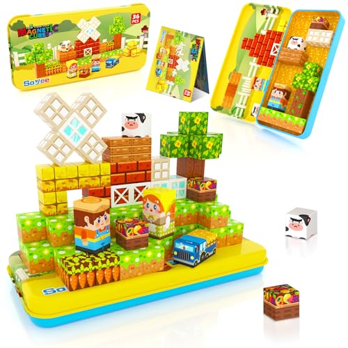 magnetische bausteine reisespielzeug magnetbausteine mit metallbox ab 3 jahren