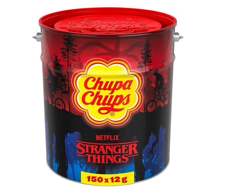 chupa chups stranger things eimer mit 150 lutschern 1,8 kg für 21,84