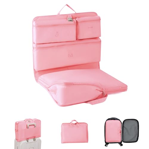 Produktbild: Reise Organizer Set Packwürfel für Koffer und Rucksack, Gepäck Zubehör (Rosa)