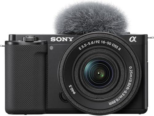 Sony ZV-E10K Systemkamera APS-C 16-50 mm f/3,5-5,6 II Power Zoom, drehbarer Bildschirm